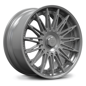 Custom forged 2-piece wheel model RV-DA06 in gray, designed for Acura MDX and compatible with OEM TPMS.